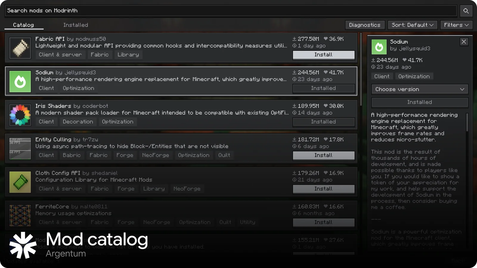Argentum mod catalog